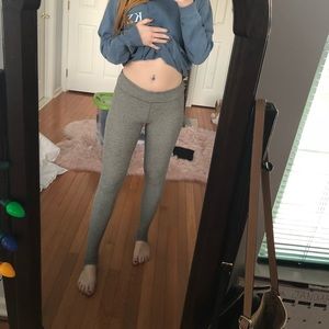 ♡ brandy melville ♡ gray knit leggings